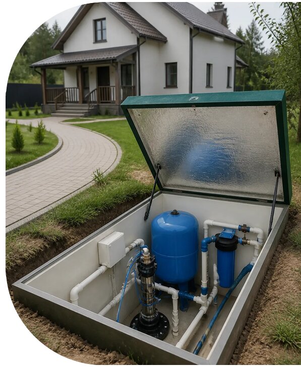 Автономное водоснабжение дома в Краснокамске от 152055 р. | АПаруса-Кнм