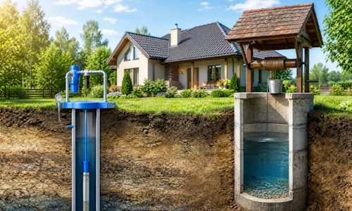 Автономное водоснабжение загородного дома Краснокамск: скважина или колодец 